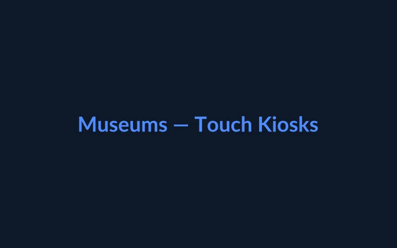 Touch-стенды у экспонатов